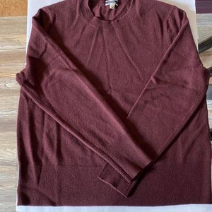 Jcrew large cashmere burgundy long sleeve sweater